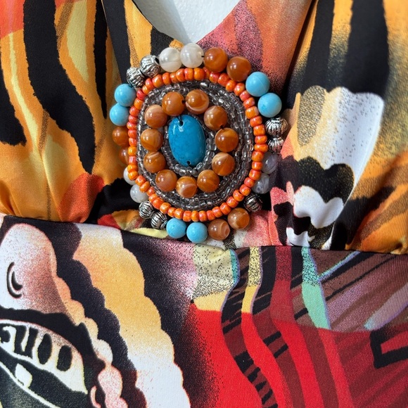 ✨ Frank Lyman Vintage NWOT Abstract Butterfly Print Dress – Size 6 ✨ - Picture 3 of 7